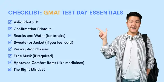 checklist gmat test day essentials