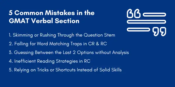 Mistakes in the GMAT Verbal Section and How to Avoid Them